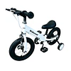Bicicleta Infantil 2 en 1 Aro 12 Blanco Balance Pedales Rueditas