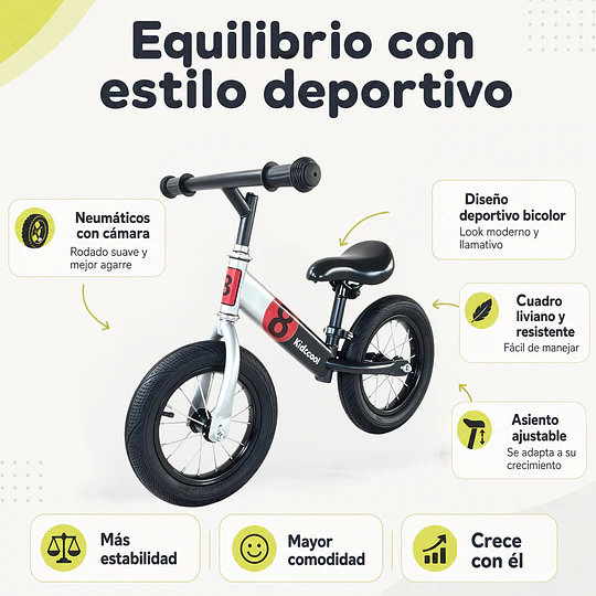 Bicicleta de Equilibrio y Aprendizaje Infantil Aro 12 Rojo