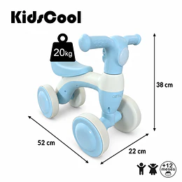 Correpasillos Infantil Mini Bicicleta Aprendizaje 4 Ruedas Azul- Preventa 20 de Octubre