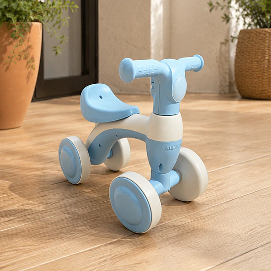 Correpasillos Infantil Mini Bicicleta Aprendizaje 4 Ruedas Azul