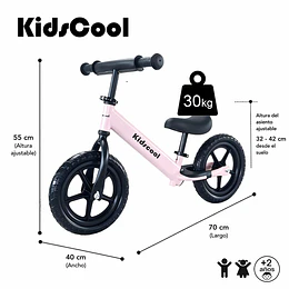 Bicicleta de Equilibrio y Aprendizaje Infantil Aro 12 Rosada- Preventa 20 de Octubre