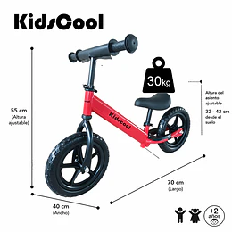 Bicicleta de Equilibrio y Aprendizaje Infantil Aro 12 Rojo- Preventa 20 de Octubre