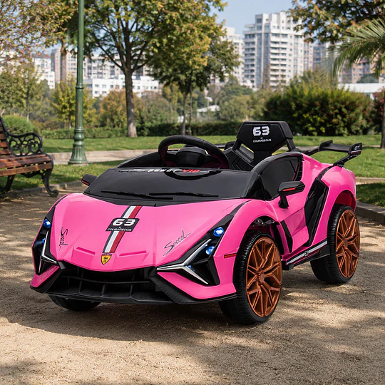 Auto a Batería Infantil Deportivo Rosado 12V Control Remoto