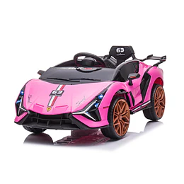 Auto a Batería Infantil Deportivo Rosado 12V Control Remoto- Preventa 20 de Octubre 