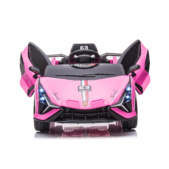 Auto a Batería Infantil Deportivo Rosado 12V Control Remoto