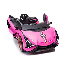 Auto a Batería Infantil Deportivo Rosado 12V Control Remoto- Preventa 20 de Octubre 