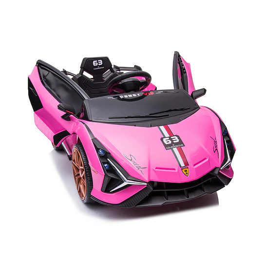 Auto a Batería Infantil Deportivo Rosado 12V Control Remoto