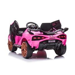 Auto a Batería Infantil Deportivo Rosado 12V Control Remoto- Preventa 20 de Octubre 