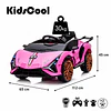 Auto a Batería Infantil Deportivo Rosado 12V Control Remoto