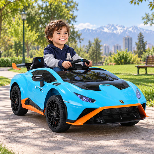 Auto a Batería Lamborghini Huracán Azul 12V Control Remoto