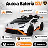 Auto a Batería Lamborghini Huracán Blanco 12V Control Remoto