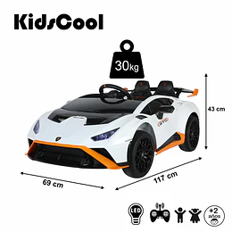 Auto a Batería Lamborghini Huracán Blanco 12V Control Remoto- Preventa 20 de Octubre