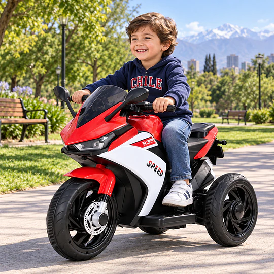  Moto Eléctrica Infantil 3 Ruedas Speed 6V Rojo