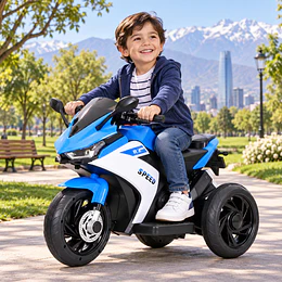  Moto Eléctrica Infantil 3 Ruedas Speed 6V Azul- Preventa 20 Octubre