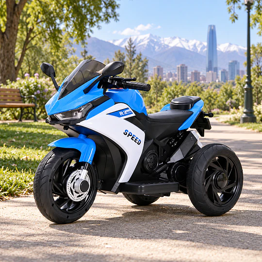  Moto Eléctrica Infantil 3 Ruedas Speed 6V Azul