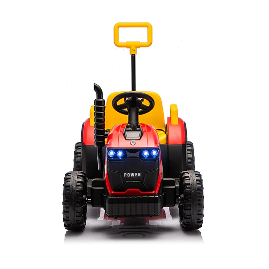 Tractor a Batería Infantil 12V Rojo con Carro y Control