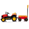 Tractor a Batería Infantil 12V Rojo con Carro y Control