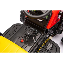 Tractor a Batería Infantil 12V Rojo con Carro y Control -Preventa 20 de Octubre