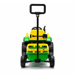 Tractor a Batería Infantil 12V Verde con Carro y Control- Preventa 20 de Octubre