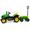 Tractor a Batería Infantil 12V Verde con Carro y Control