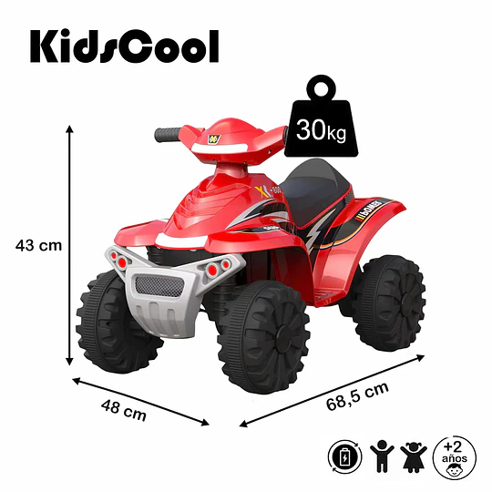 Cuatrimoto Eléctrica Infantil 4 Ruedas 6V Azul-Preventa 15 de Octubre