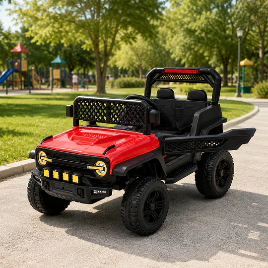 Auto a Batería Infantil Todoterreno Rojo 12V Control Remoto