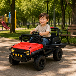 Auto a Batería Infantil Todoterreno Rojo 12V Control Remoto- Preventa 20 de Octubre