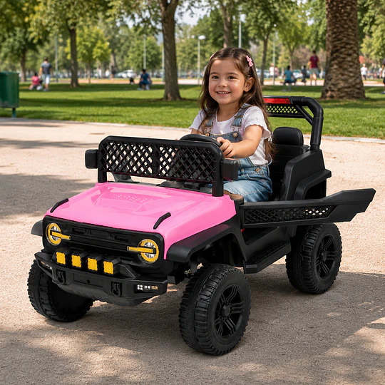 Auto a Batería Infantil Todoterreno Rosado 12V Control Remoto- Preventa 15 de Octubre