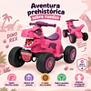 Cuatrimoto Eléctrica Infantil 12V Dino Rex Rosada 