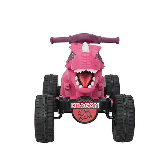 Cuatrimoto Eléctrica Infantil 12V Dino Rex Rosada 