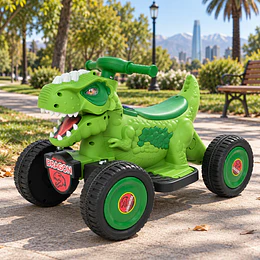 Cuatrimoto Eléctrica Infantil 12V Dino Rex Verde -Preventa 20 de Octubre