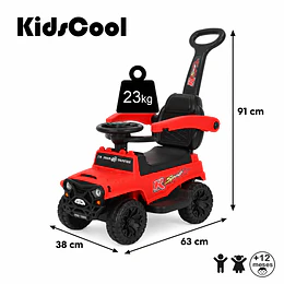 Correpasillos Infantil Todoterreno Manilla Parental Rojo  -Preventa 20 de Octubre