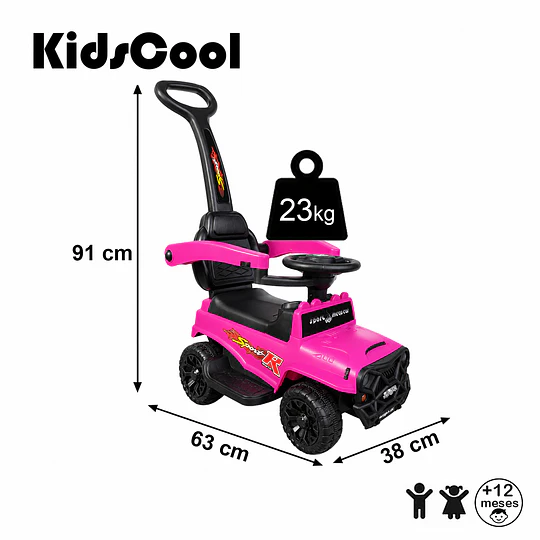 Correpasillos Infantil Todoterreno Manilla Parental Rosado  