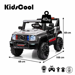 Auto a Batería Infantil Todoterreno Gris 12V Control Remoto-Preventa 20 de Octubre