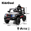 Auto a Batería Infantil Todoterreno Gris 12V Control Remoto