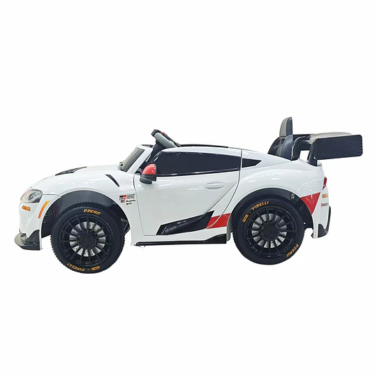 Auto Eléctrico Toyota GR Supra GT4 12V Blanco Licencia Oficial