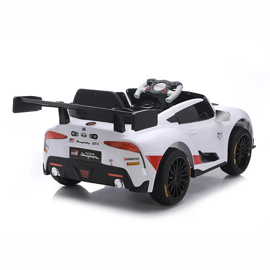 Auto Eléctrico Toyota GR Supra GT4 12V Blanco Licencia Oficial