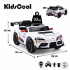 Auto Eléctrico Toyota GR Supra GT4 12V Blanco Licencia Oficial