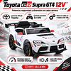 Auto Eléctrico Toyota GR Supra GT4 12V Blanco Licencia Oficial