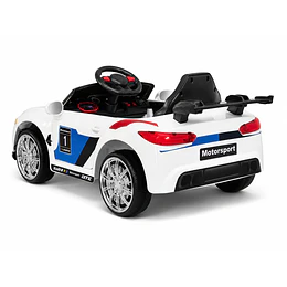 Auto Eléctrico Infantil Deportivo Racer 12V Blanco Kidscool- Preventa 20 de Octubre 