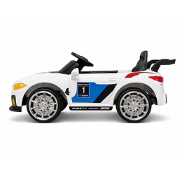 Auto Eléctrico Infantil Deportivo Racer 12V Blanco Kidscool- Preventa 20 de Octubre 