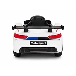 Auto Eléctrico Infantil Deportivo Racer 12V Blanco Kidscool- Preventa 20 de Octubre 
