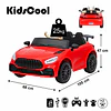 Auto Eléctrico Infantil Deportivo Racer GT 12V Rojo Kidscool