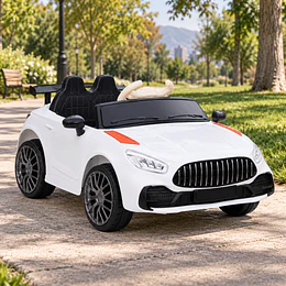 Auto Eléctrico Infantil Deportivo Racer GT 12V Blanco Kidscool- Preventa 20 de Octubre
