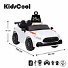 Auto Eléctrico Infantil Deportivo Racer GT 12V Blanco Kidscool