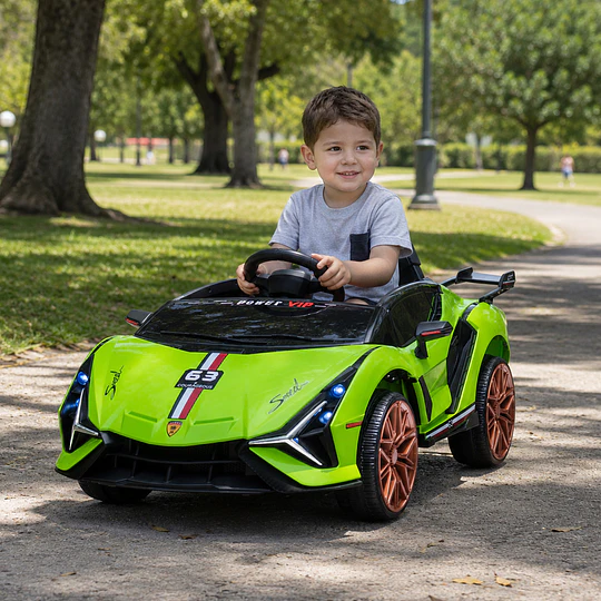 Auto a Batería Infantil Deportivo Verde 12V Control Remoto