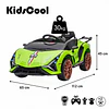 Auto a Batería Infantil Deportivo Verde 12V Control Remoto