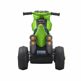 Moto Eléctrica Infantil 3 Ruedas Dino Rex Verde 6V -Preventa 20 de Octubre