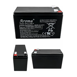 Batería Recargable Aroma 12v7ah 20hr Alarmas Juguetes Ups