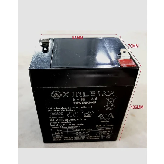  Batería Recargable Xinleina 12v4.5 20hr Alarmas Juguetes Ups Batería Recargable Xinleina 12v4.5 20hr Alarmas Juguetes Ups Batería Recargable Xinleina 12v4.5 20hr Alarmas Juguetes Ups Nuevo  |  +25 ve